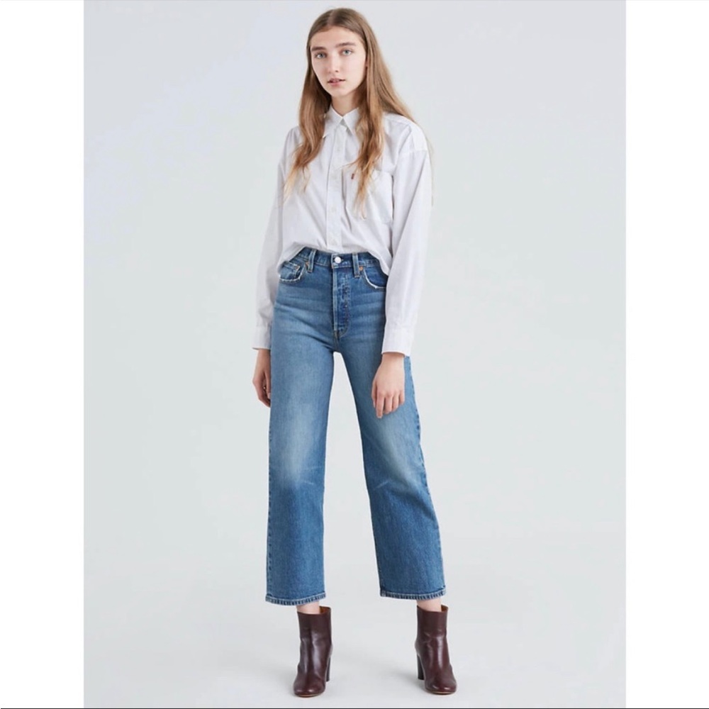 NWT LEVI’S Ribcage Straight Ankle Jeans Brand New 27” Inseam